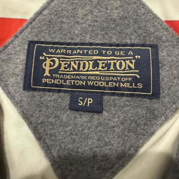 Pendleton Cascade Wool Campbell Pea Coat Gray Wmns Sz S Hooded Lined Parka Zip - Picture 4 of 11